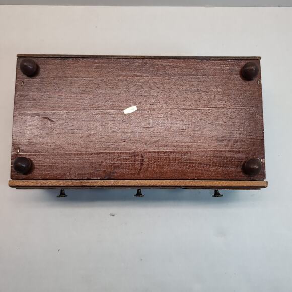 Vintage Wooden Sewing Box Bobbin Holder Spool Drawer Pegs - Picture 11 of 15